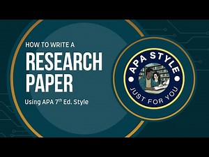 How to Write a Research Paper in APA Style (Step-by-Step Tutorial)