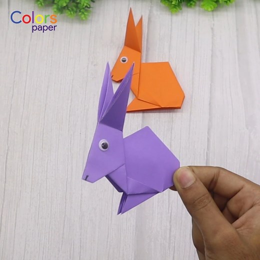 In this step-by-step tutorial, we'll guide you through the process of creating a charming origami rabbit using simple folding techniques. Join us as we explore the art of origami and learn how to transform a square sheet of paper into an adorable paper rabbit. #origami #craft #origamirabbit #papercraft | Colors Paper