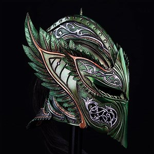 Elven Lord Helmet Pattern | Leather Armor Helmet Template
