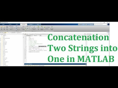 How to concatenate two strings in matlab | Concatenation of strings in matlab
