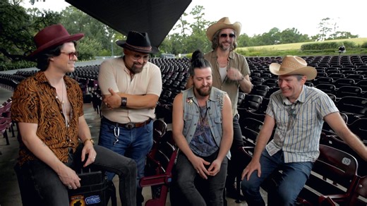 1.7K views · 16 reactions | West Texas Exiles bring a sound built on friendship, roots, and those wide-open West Texas skies. They brought that spirit (plus a little Halloween flair) with them to Houston. Catch their performance of “Bad Luck” live from the iconic Miller Outdoor Theatre. | Texas Music Scene TV | Facebook