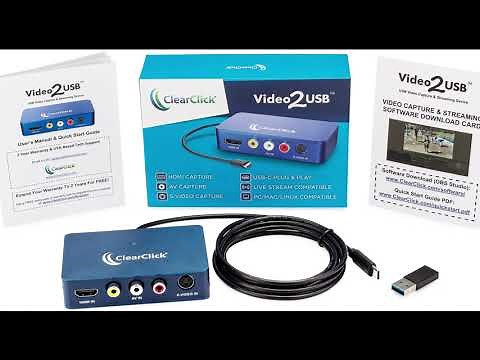 Getting Started With The ClearClick Video2USB 1080P USB Video Capture Device (HDMI, AV, S-Video)