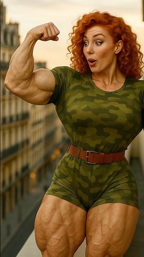 Flexing Over Paris: Muscle Goddess Shocks the City