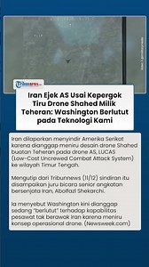 Iran Olok-olok AS yang Tiru Drone Shahed, Sebut Washington Kini Tunduk Teknologi Mereka