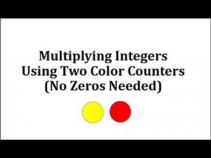 Multiplying Integers Using Two Color Counters (No Zeros Needed)