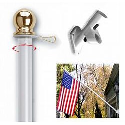 Tangle-Free Spinning Flagpoles, 1 and 2 pc Poles and Kits | FlagandBanner.com