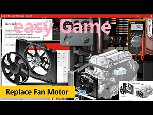 Electude Simulator Level 3 (part 142 ) II Replace Fan Motor or Blade (Radiator/Condenser)