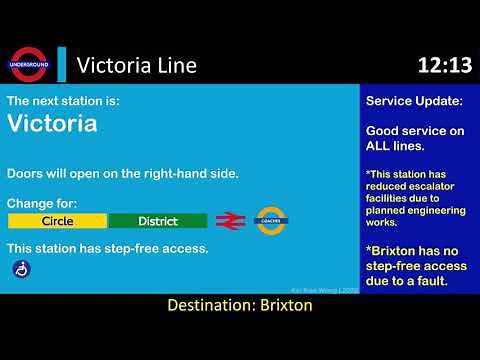 London Underground Victoria Line Train Announcement