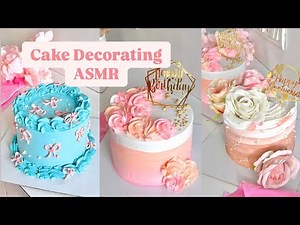 Satisfying ASMR cake decorating | No talking | ASMR