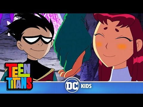 💑 💖 Robin & Starfire's Cutest Moments! | #TeenTitans | ‪@dckids‬