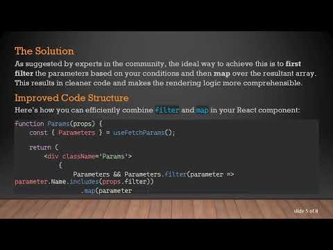 Optimize React Rendering by Using Filter and Map Together