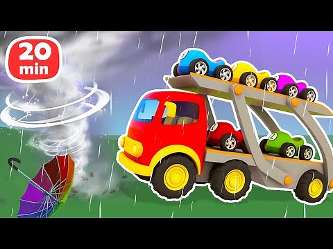Helper Cars full episodes - Car cartoons for kids | Learn colors & animals for kids with trucks