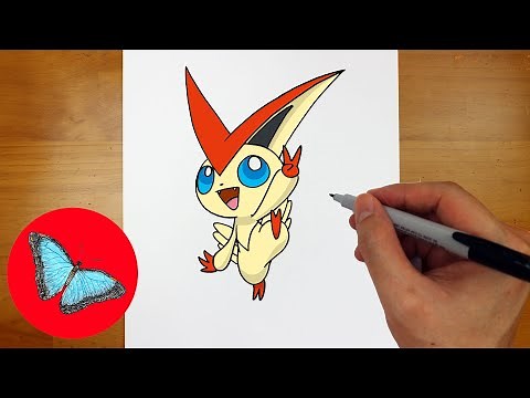 How To Draw Pokemon - Victini Easy Step by Step