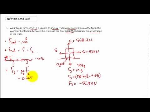 NET FORCE PRACTICE PROBLEMS- Newton's 2nd Law Problem & F = ma
