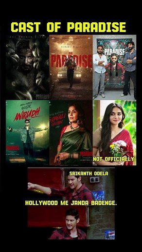 Paradise Movie Cast Reveal 💥 | Srikanth Odela New Project!