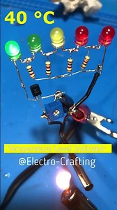 How to Solder 5 LED Circuit Temperature Level Indicator #shorts