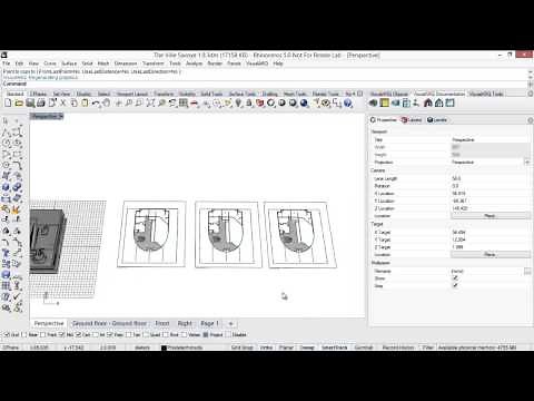 4.3 Create architectural Plan views. Rhino and VisualARQ 1 tutorial