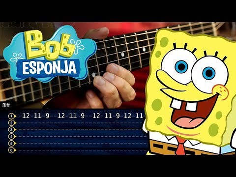 Bob Esponja Guitarra Tutorial | SpongeBob Theme Guitar Tutorial | TABS Christianvib