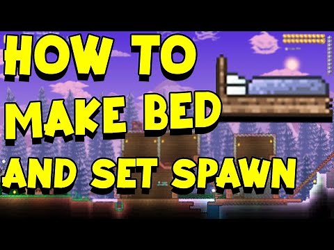 Terraria - How to Make a Bed and Set Spawn!