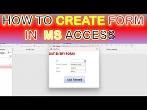 How to create Data Entry Form in MS Access|how to create data entry form in excel|Data Entry form