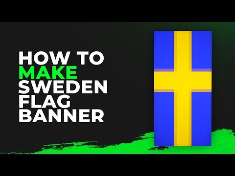 How to Make Sweden Flag Banner in Minecraft | Easy Banner Tutorial