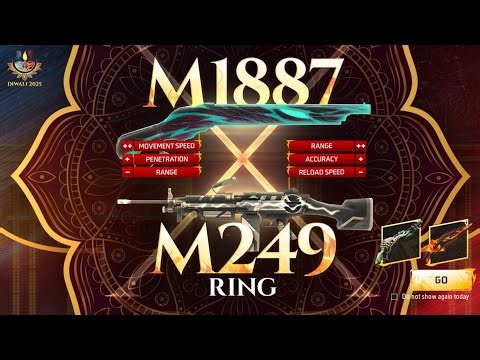 M1887 aur M249 Ring Aag Laga Di 🔥 | Free Fire New Event 2025