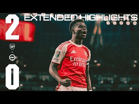 SAKA & NWANERI SCORE + ANOTHER CLEAN SHEET | EXTENDED HIGHLIGHTS | Arsenal vs Brighton | Carabao Cup
