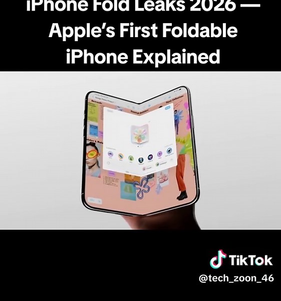 iPhone Fold Leaks 2026 — Apple’s First Foldable iPhone Explained #iphonefold #apple #iphoneexplained #viralvideo #fyp