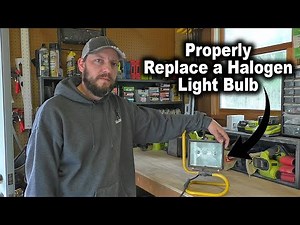 How to Properly Change a Halogen Light Bulb | 500 Watt Work Light
