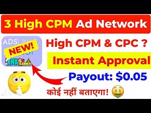 Top 3 High CPM Ad Networks For Small Publishers | Instant Approval🔥 High CPM Ad Networks