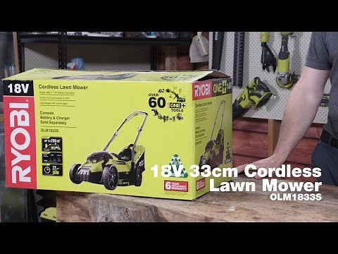 Getting started with your RYOBI 18V 33cm cordless lawnmower (OLM1833S)