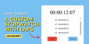 Create a Stopwatch with Laps using HTML, CSS, and JavaScript