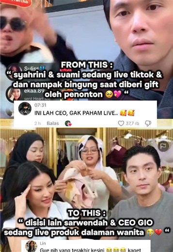 #CapCut mana ada CEO live daleman wanita ngakak bgt 😭💔 #sarwendah #rubenonsu #giorgioantonioc #fyp
