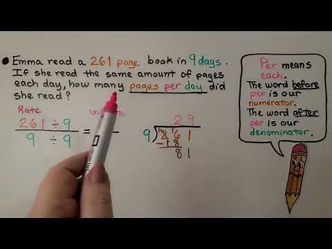 6th Grade Math 6.2c, Word Problem Solving With Unit Rates