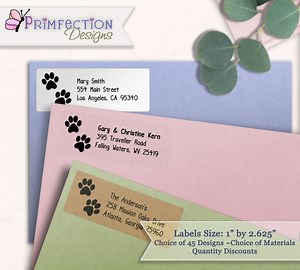 Return Address Labels, Personalized Address Labels, Cat Dog Paw Prints Address Label, Clear Sticker Address Labels, Custom Address Stick - Etsy