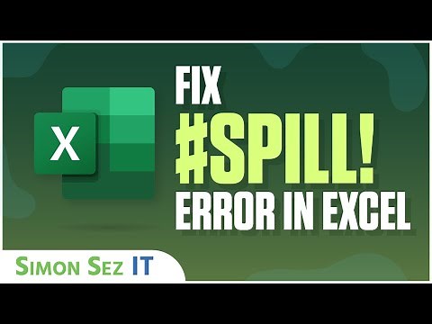 How to Fix the Spill Errors in Excel