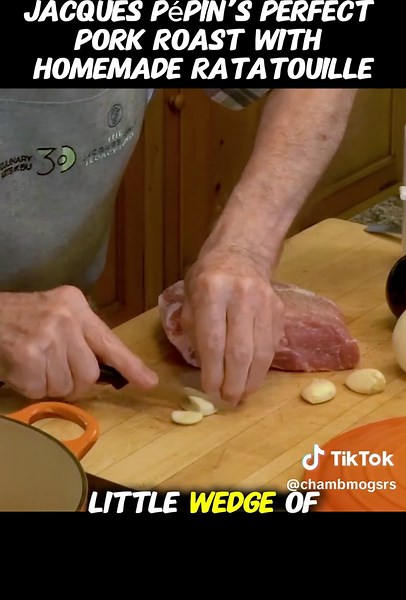 Jacques Pépin’s Perfect Pork Roast with Homemade Ratatouille #jacquespepin #porkroast #pork #fyp #recipes