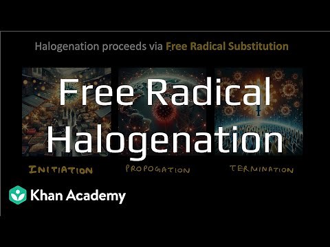 Free radical halogenation of alkanes| Haloalkanes & haloarenes | Grade 12 | Chemistry| Khan Academy