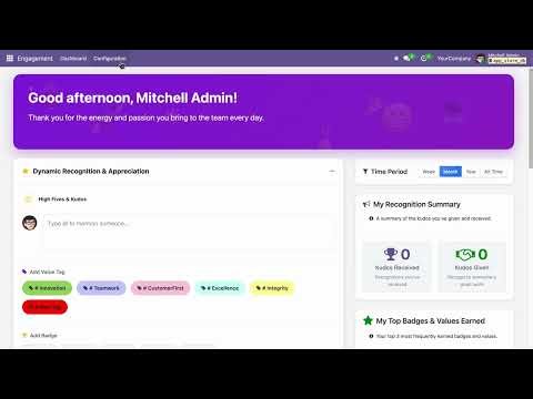 Employee Engagement Dashboard Odoo