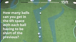 Play this fun indoor putting game to improve your speed control