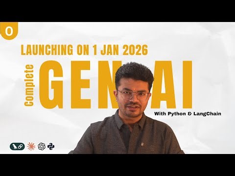 India's Best GenAI Course Launch 2026 | Build 10+ Projects | Python + LangChain + AWS Bedrock