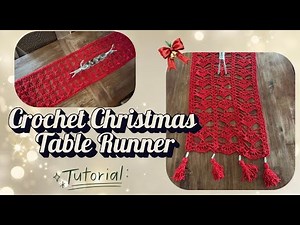 Fast & Elegant Crochet Christmas Table Runner 🎄 | Easy Step By Step Tutorial for Beginners!