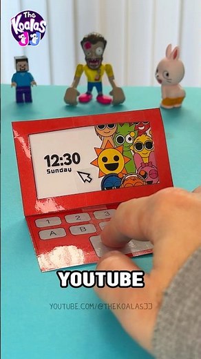 Make a FUN Laptop Out of Paper in 10 seconds | DIY Easy Paper Kids Crafts #sprunki #cartoon