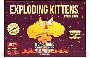 Exploding Kittens Party Pack - 2-10 Players - Ages 7+ - 15 Minutes to Play - Party & Family Card Game for Kids & Adults