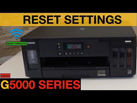Canon Pixma G5000, G6000 Reset To Default Settings.