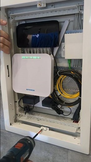 Connecting a modem and switch in a low-current panel#shorts