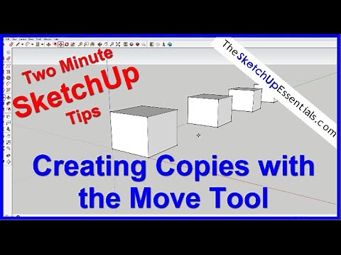 Copying Objects with the SketchUp Move Tool - 2 Minute SketchUp Tips
