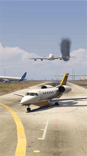 Heroic Pilot Evacuates Private Jet Seconds Before Airbus Emergency Landing with Engine Fire | GTA V