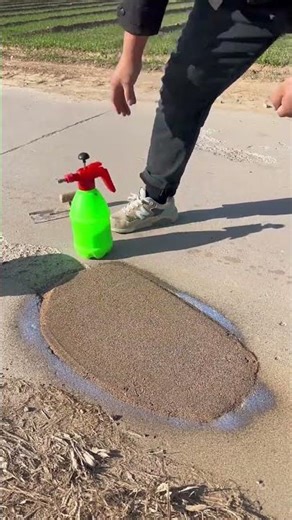 Road surface repair is trending again #sandfixing #roadsurfacerepair