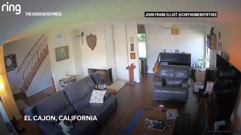Home security cameras show dogs reacting to Southern California earthquake